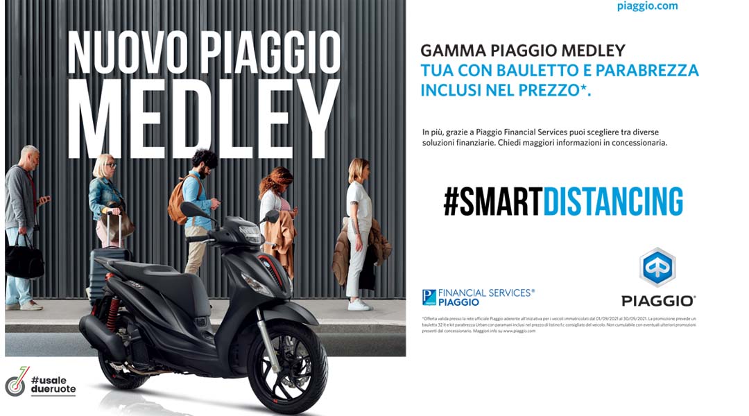 Gamma Medley Piaggio è tua con bauletto e parabrezza