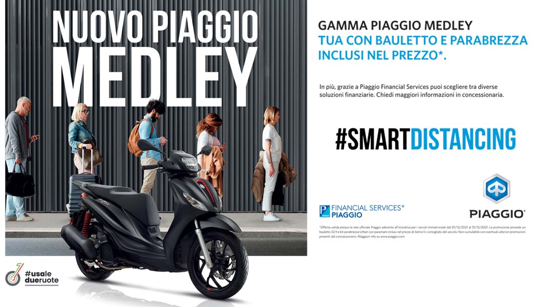 Gamma Medley Piaggio tua con bauletto e parabrezza