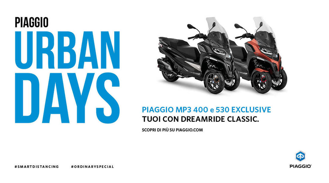 Gamma Piaggio MP3: tua con DreamRide Classic